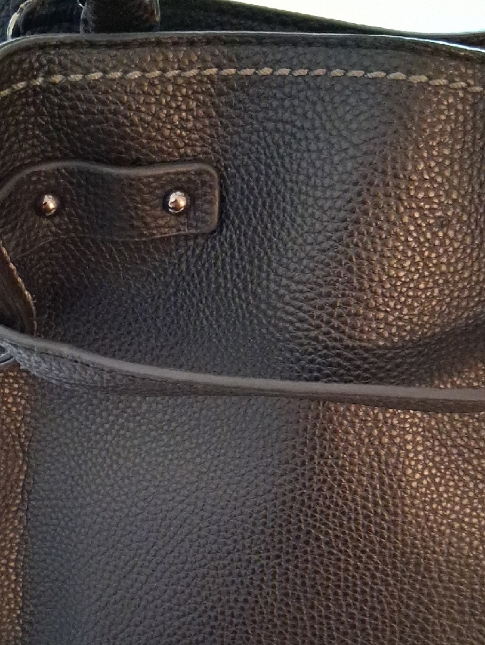 NIcole Miller Black Leather Shoulder Bag – Classic Everyday Tote - Picture 4 of 10